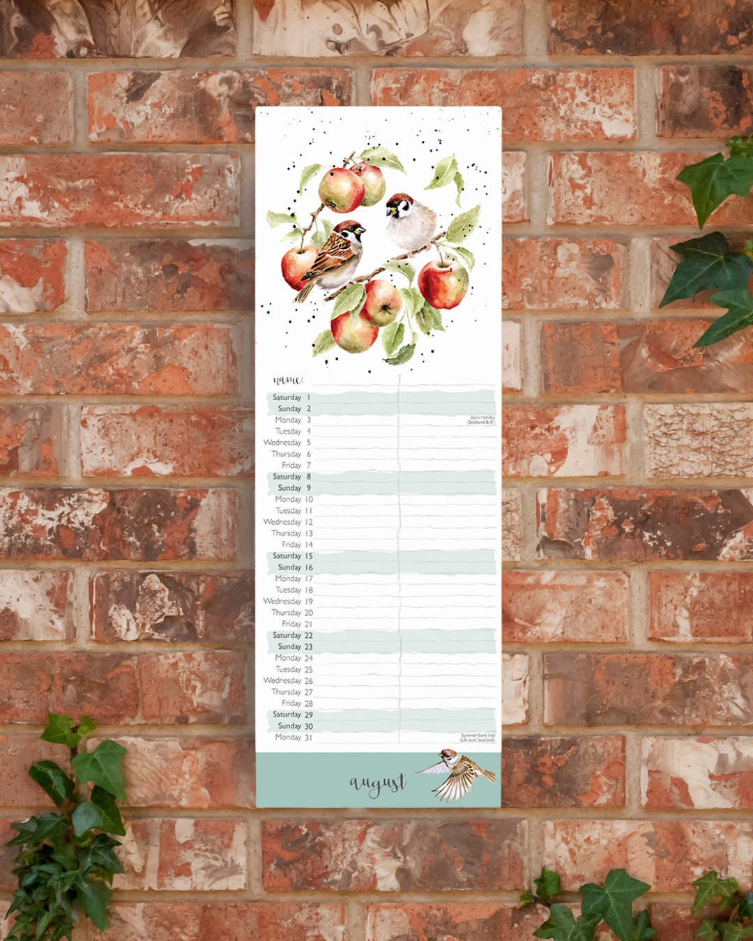 Paar Streifenkalender 2026 von Wrendale Designs