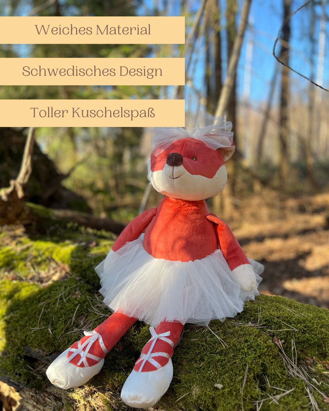 Super weicher Fuchs Regina von der schwedischen Marke Bukowski für tollen Kuschelspaß.
