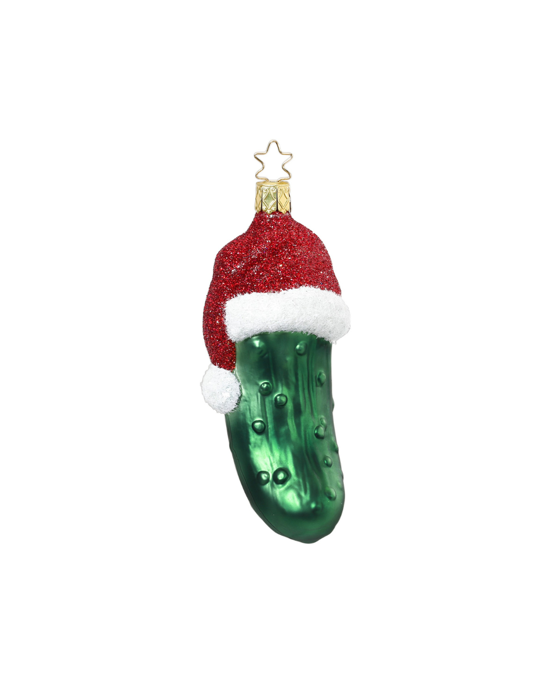 Weihnachtsbaumschmuck "Weihnachtsgurke mit Mütze" von Inge Glas