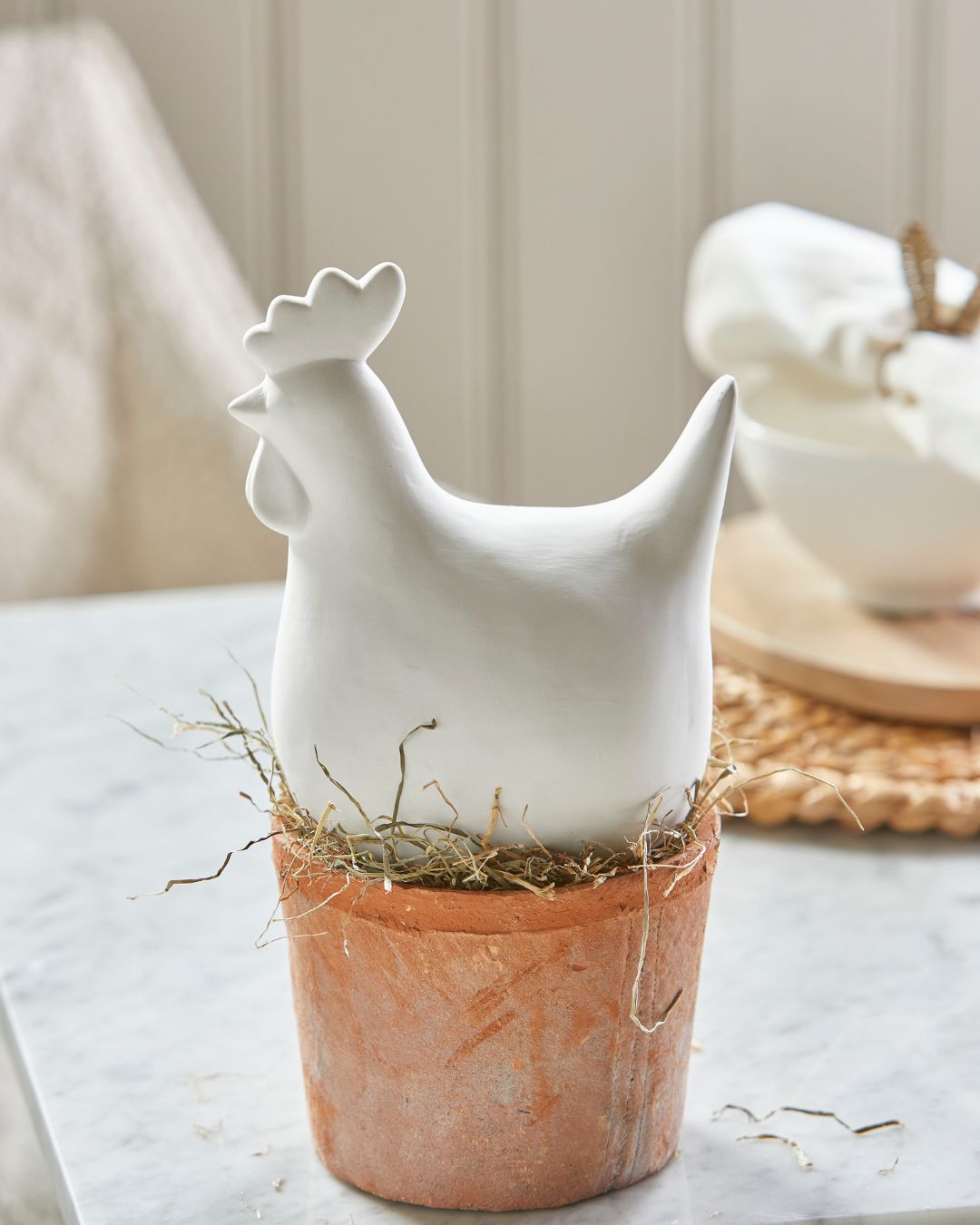 Weißes Deko-Huhn von Rivièra Maison.