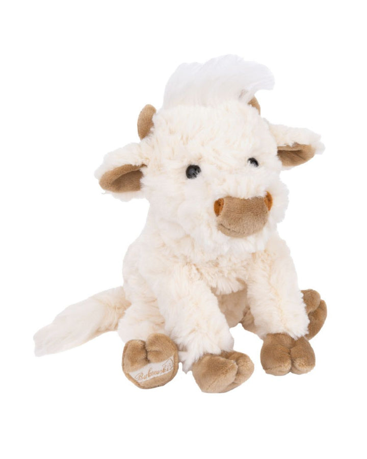 Weisses Kuh Kuscheltier namens Madison von Bukowski aus Schweden.