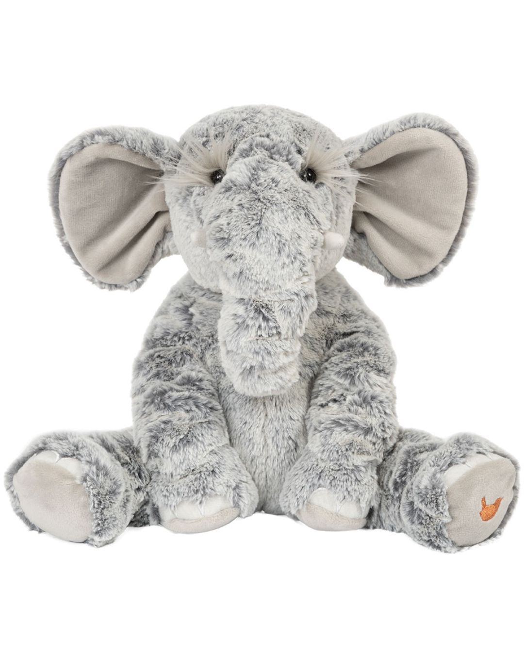 Großer Winnie in der Größe L als graues Elefanten Kuscheltier von Wrendale Designs.