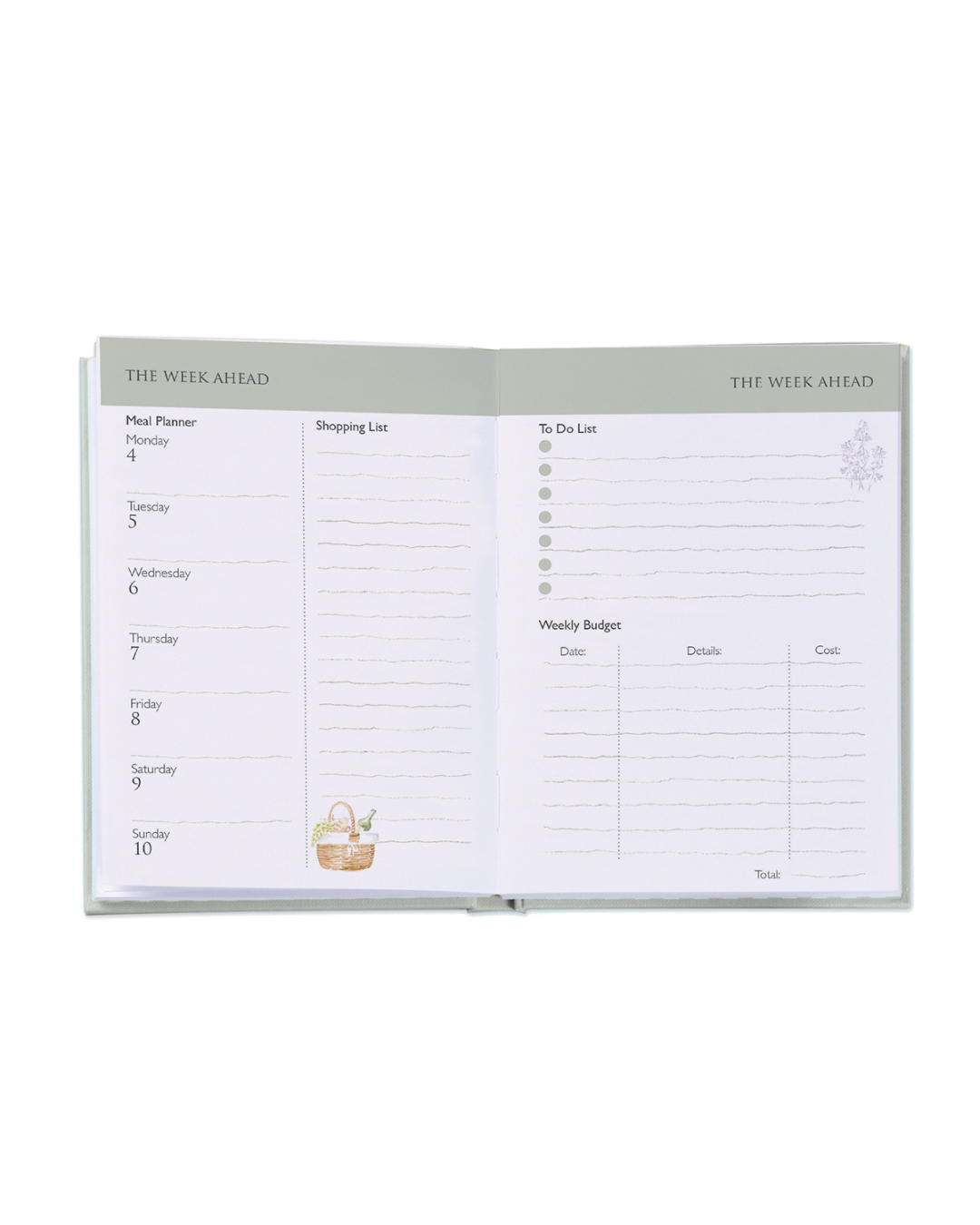 Im Taschenkalender 2026 von Wrendale Designs kannst du deine gesamte Woche vorausplanen.