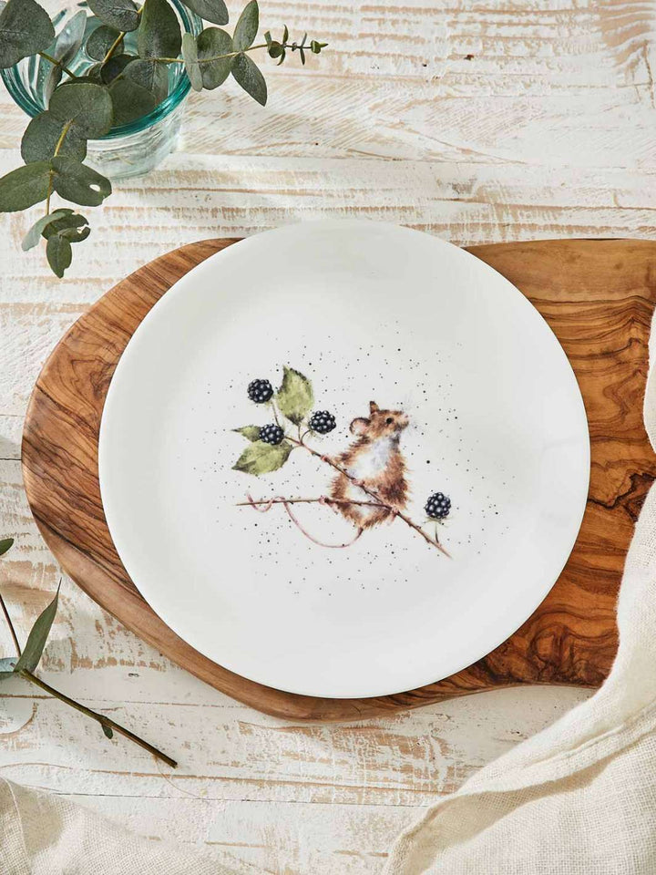 Wrendale Designs Frühstücksteller mit der Maus auf dem Brombeerzweig