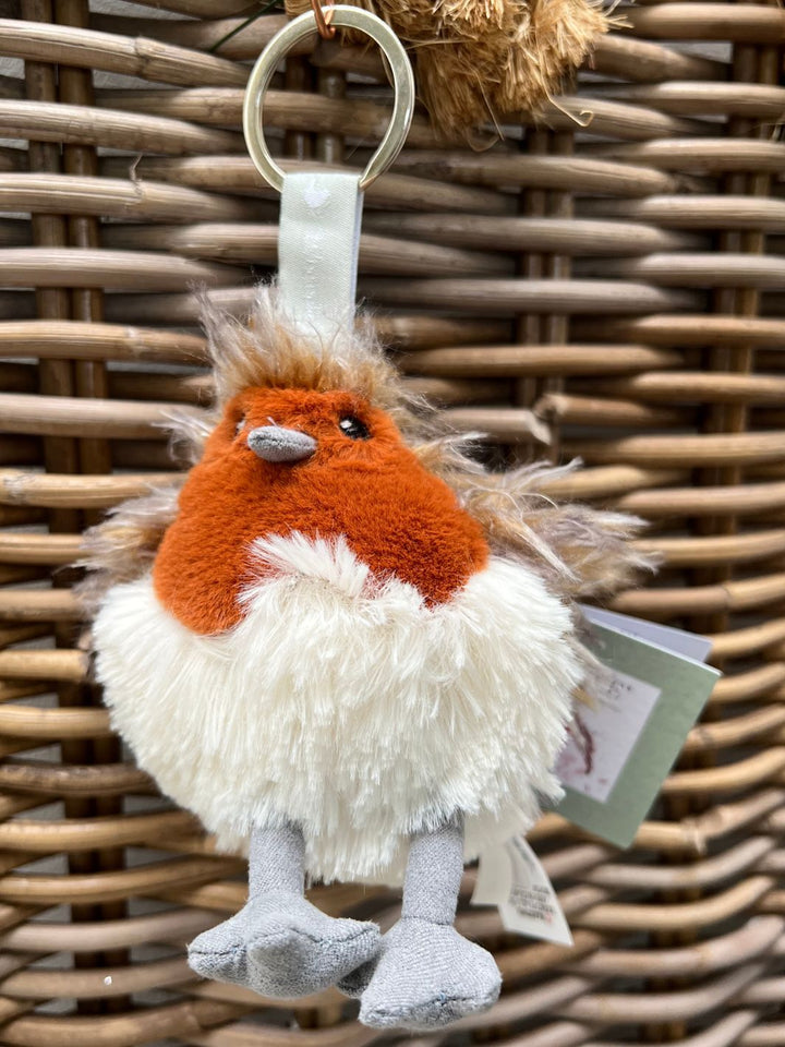 Wrendale Designs Rotkehlchen Schlüsselanhänger mit dem Namen Adele.