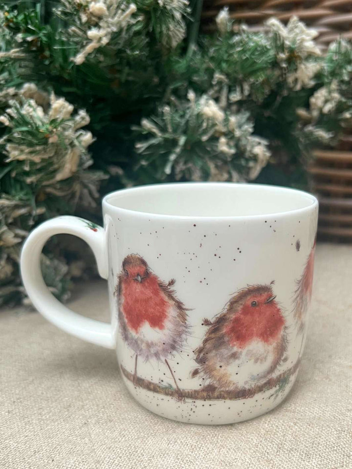 Rotkehlchen Tasse "Rockin Robins" von Wrendale Designs.