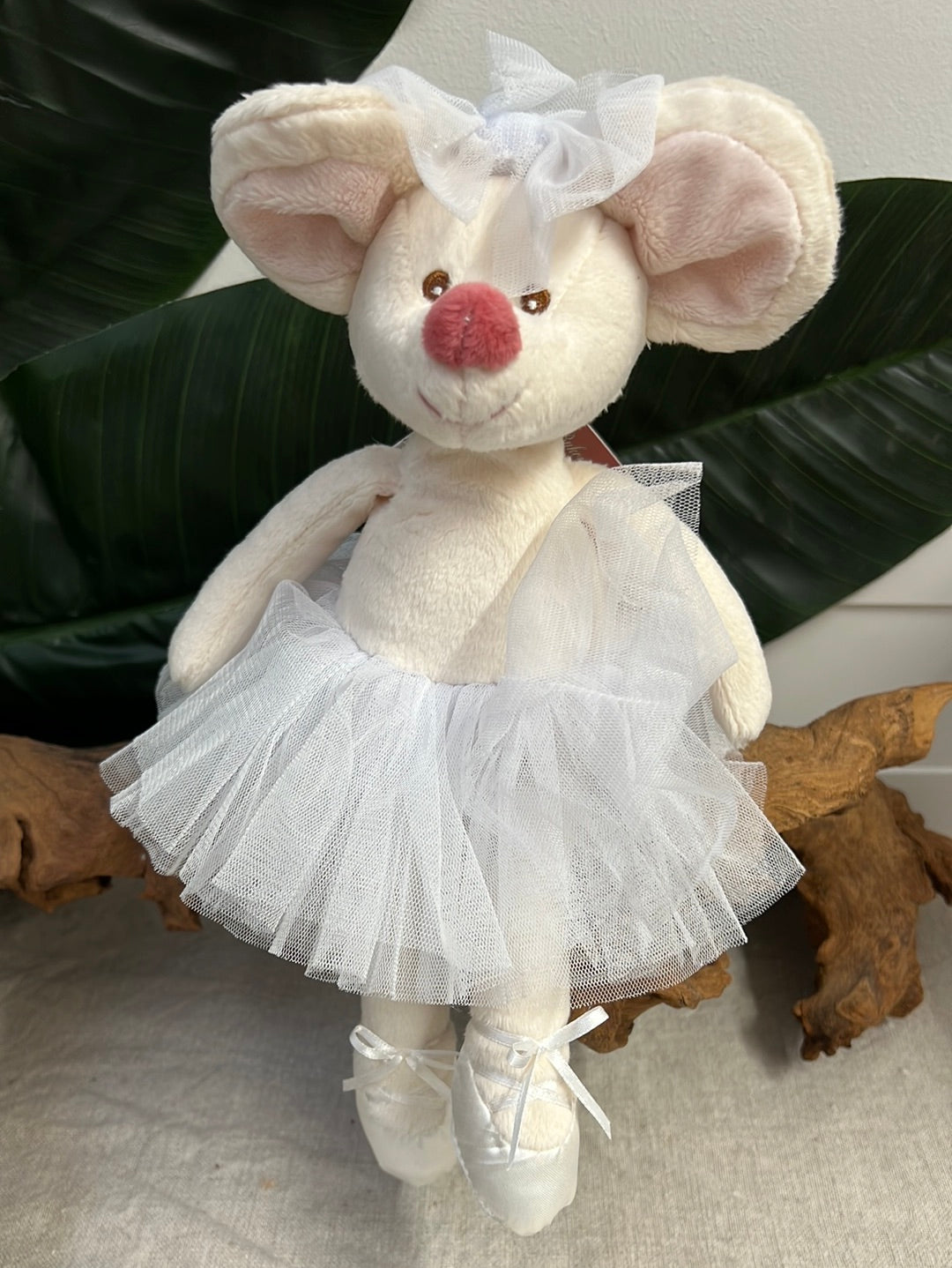 Ballerina Maus mit weißem Tütü