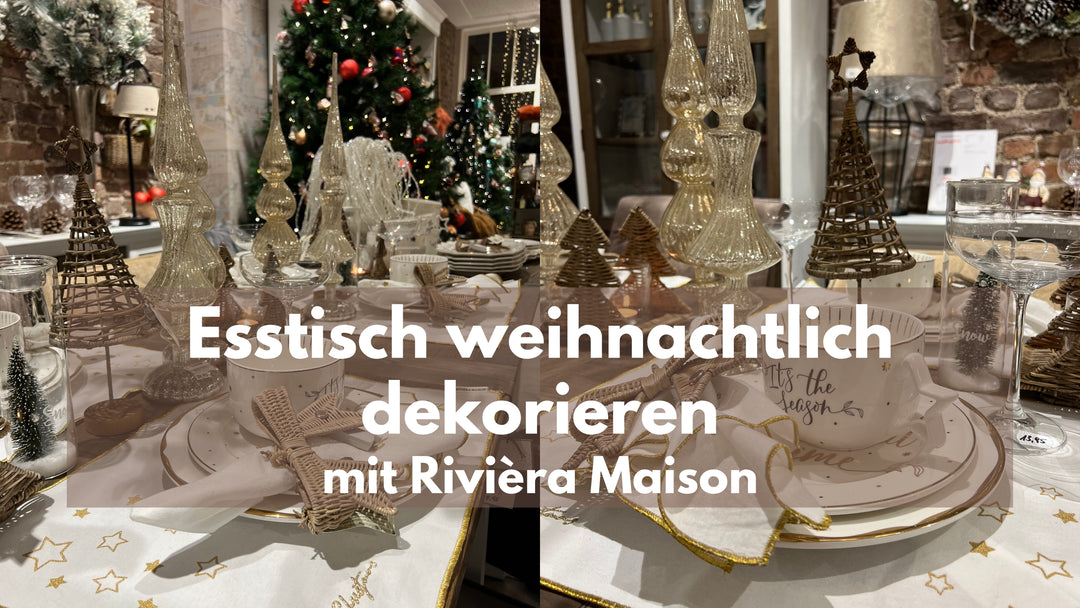 Esstisch weihnachtlich dekorieren mit Rivièra Maison