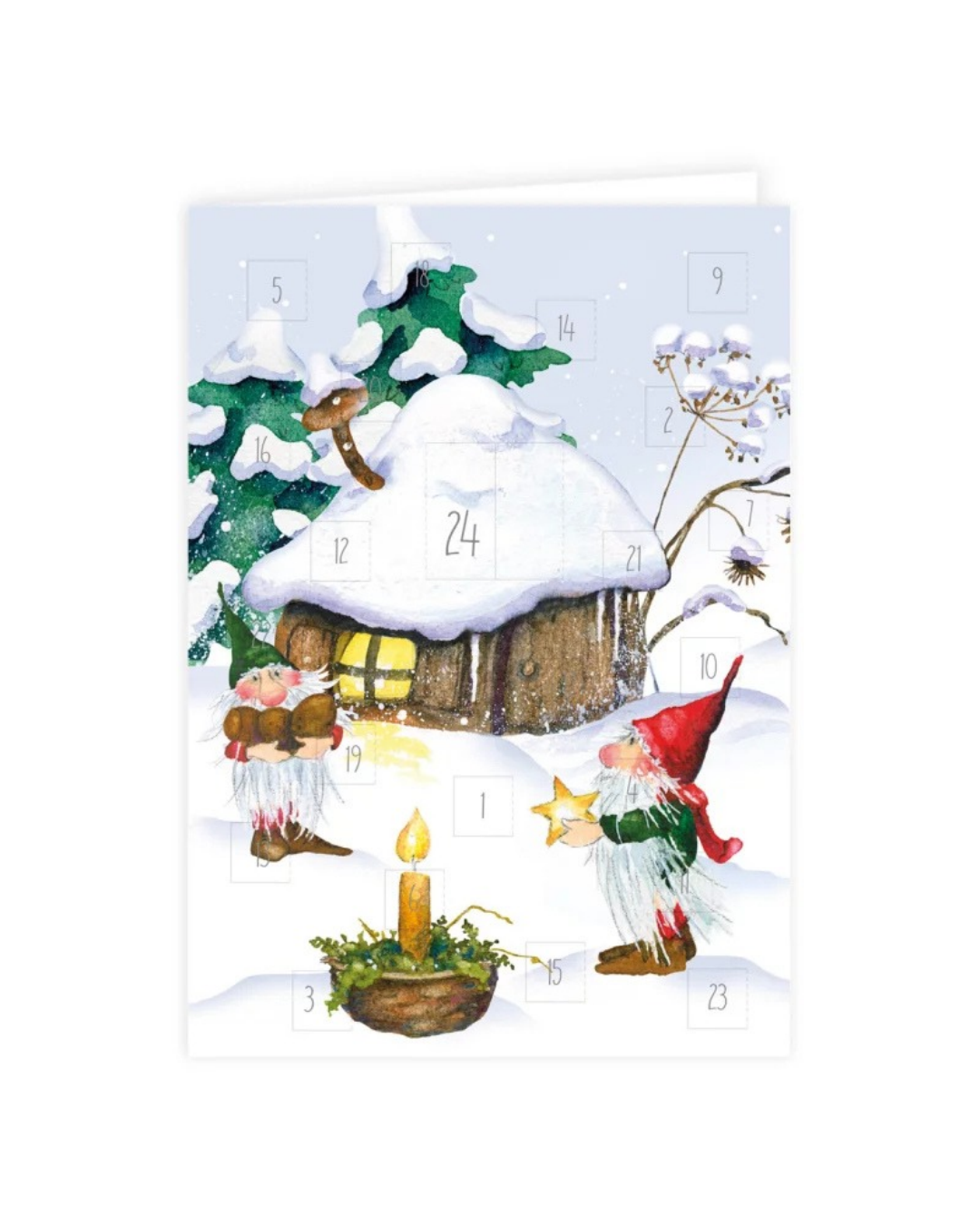 Adventskalender Doppelkarte "Weihnachtswichtel" vom Grätz Verlag