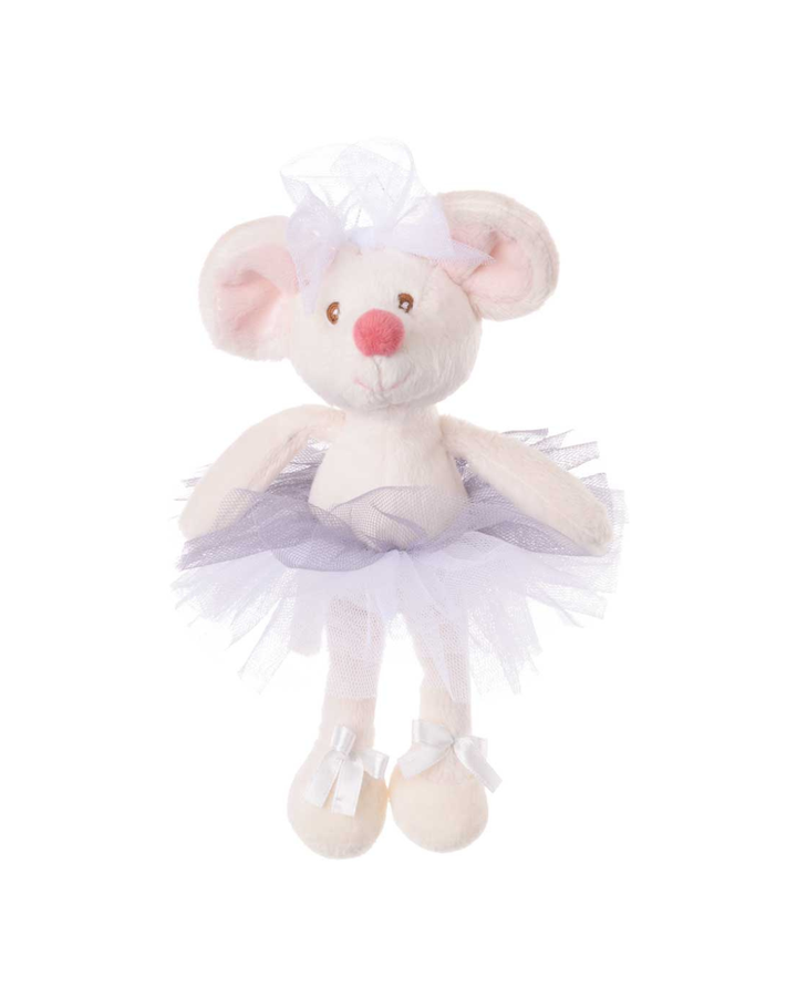 Ballerina Maus Antonia von Bukowski in blauem Tüllrock, detailreiche Ansicht von vorn