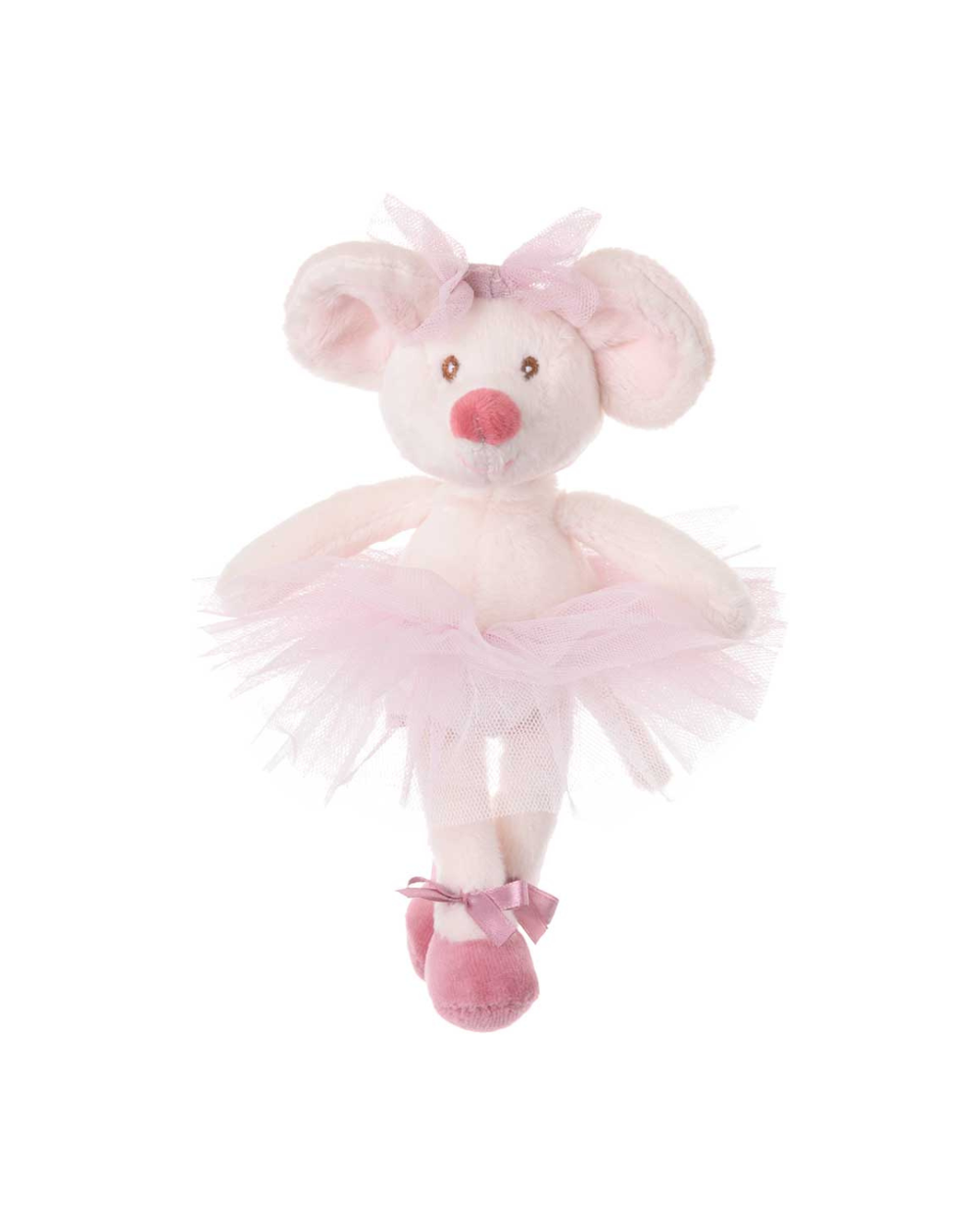 Ballerina Maus Antonia von Bukowski in Rosa mit zartem Tüllrock und Ballettschuhen