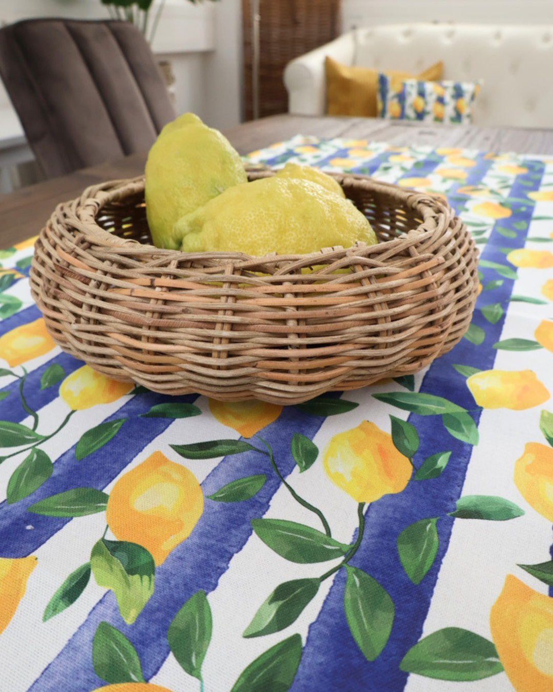 Rustic Rattan Tablett "Aurea Tray" von Rivièra Maison