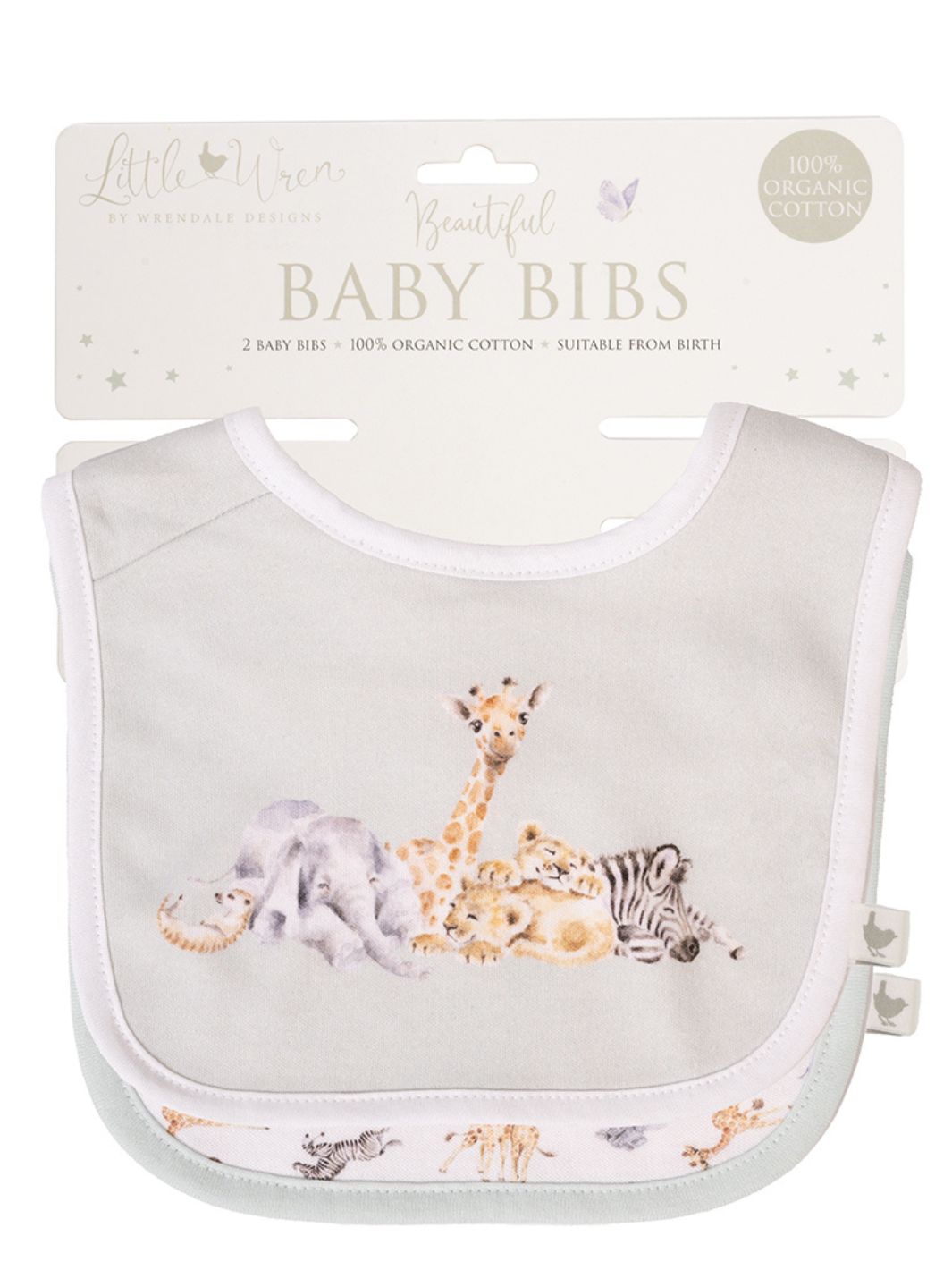 Baby Lätzchen Set Wildtiere von Wrendale Designs