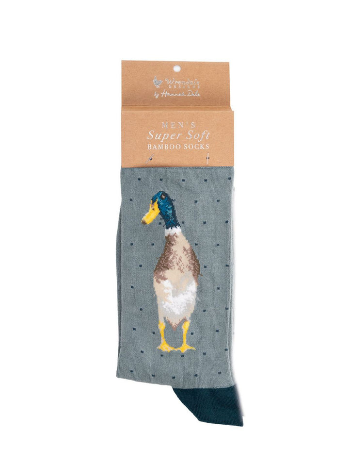 Socken aus Bambus mit schönem Enten Motiv für Männer von Wrendale Designs