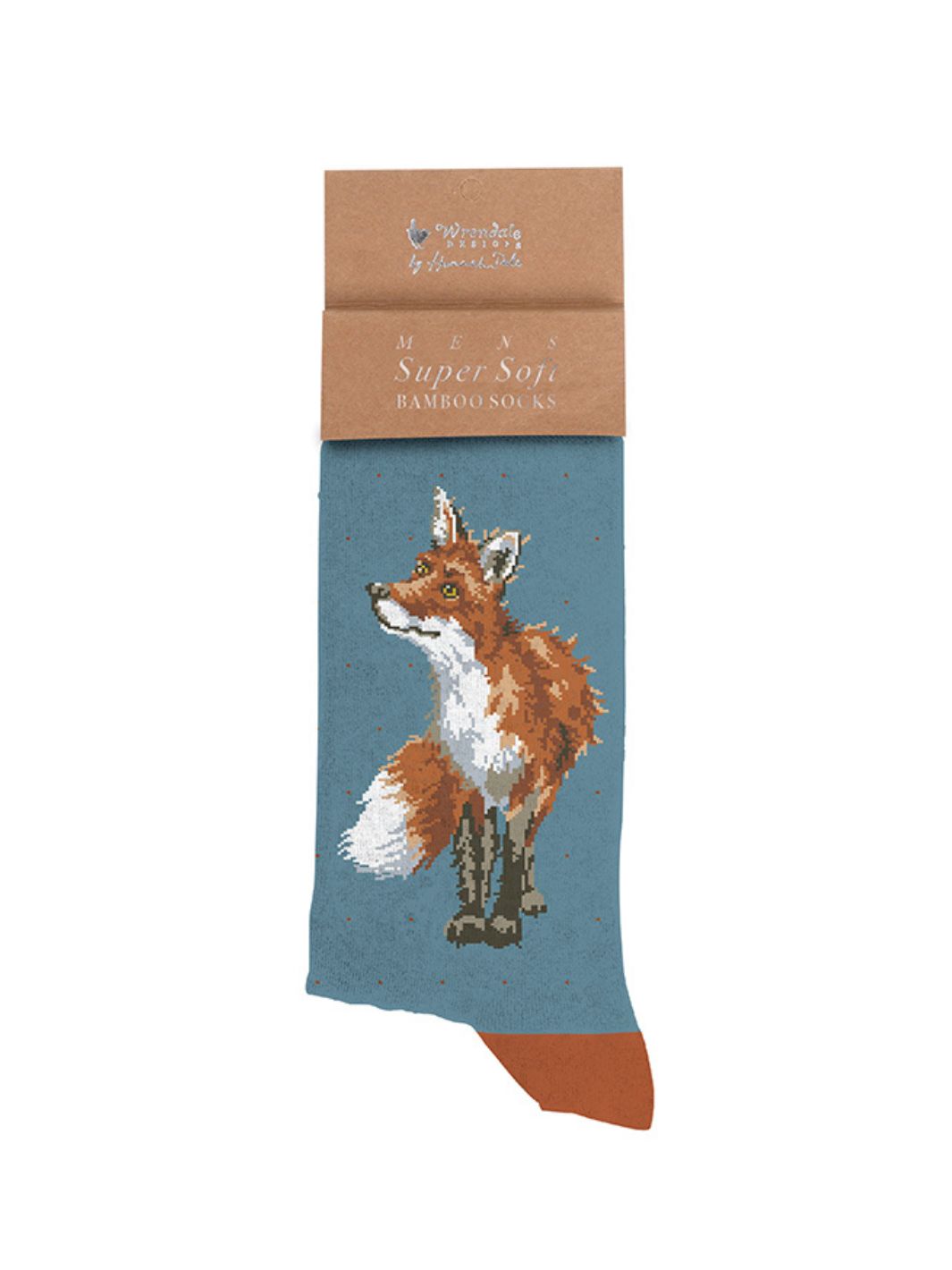 Bambus-Socken für Männer mit schönem Fuchs-Motiv von Wrendale Designs