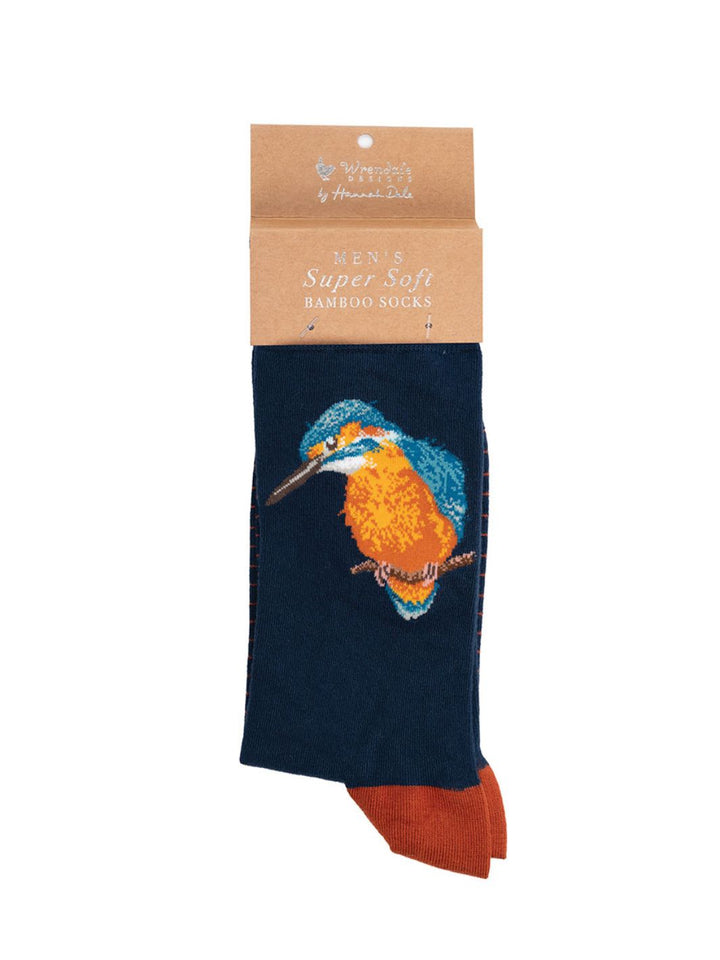 Socken aus Bambus für Männer mit hübschem Eisvogel-Motiv von Wrendale Designs