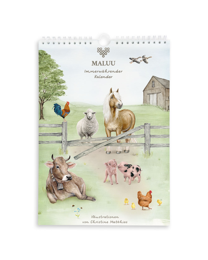 Cover des immerwährenden Kalenders Farm & Forest von Maluu