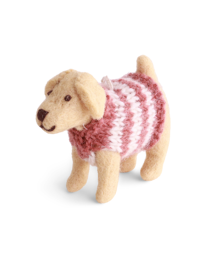 Hund mit Pulli Filzanhänger von Gry & Sif