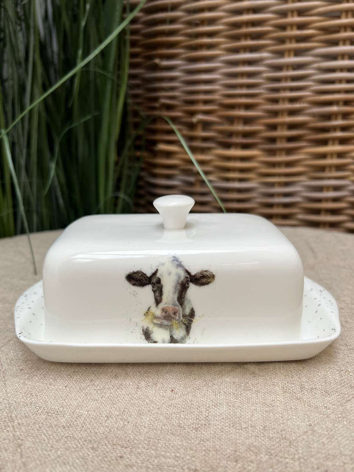 Butterdose mit Kuh Motiv von Wrendale Designs