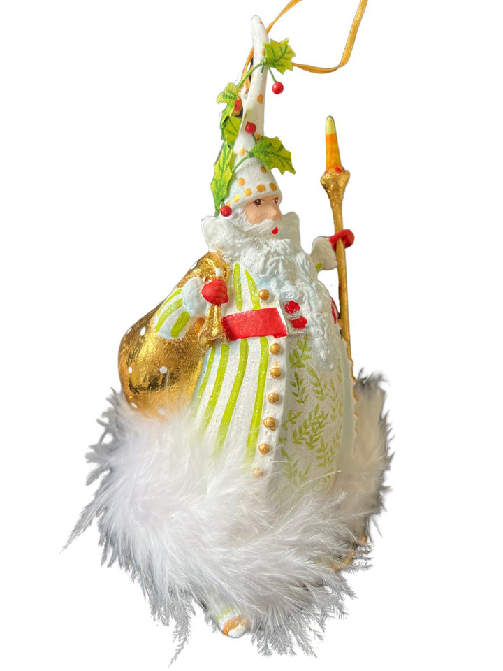 Candlelight Santa Krinkles Ornament von Patience Brewster