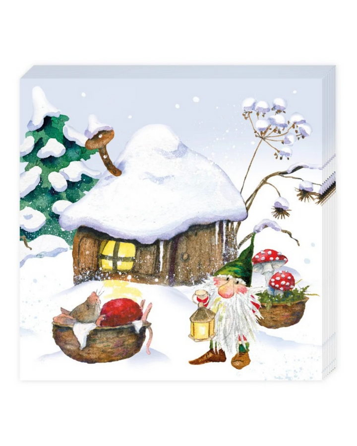 Weihnachtliche Servietten "Weihnachtswichtel" vom Grätz Verlag