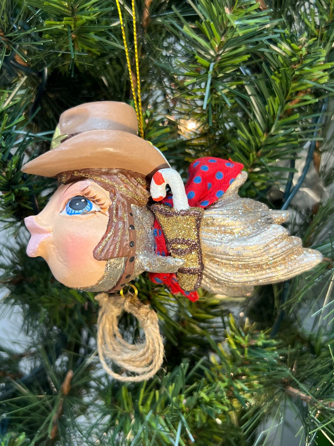 Cowboy Fisch mit Zuckerstange für den Weihnachtsbaum von Goodwill.