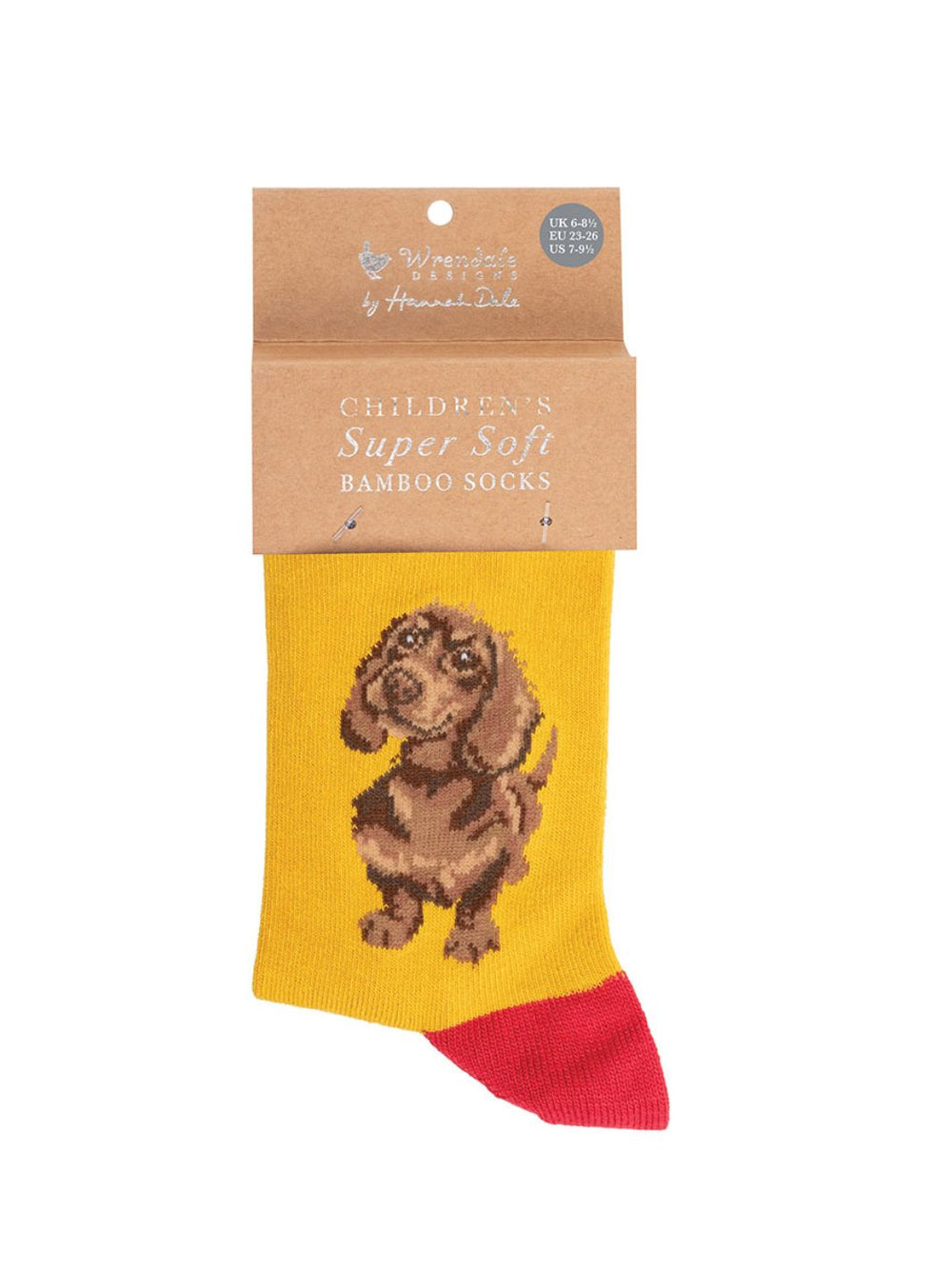 Dackel Kindersocken von Wrendale Designs.