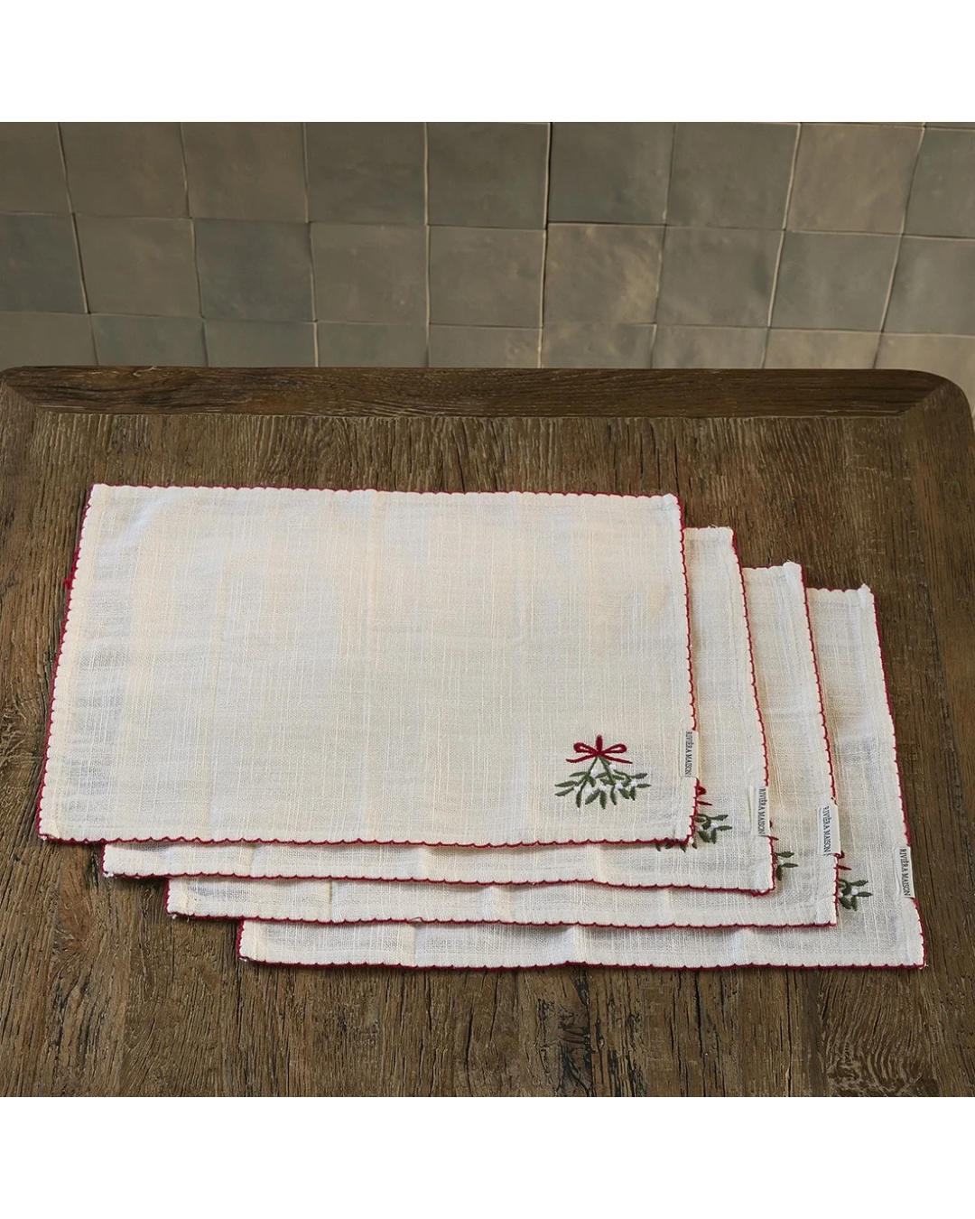 Mistletoe Charm 4er-Tischsets von Rivièra Maison