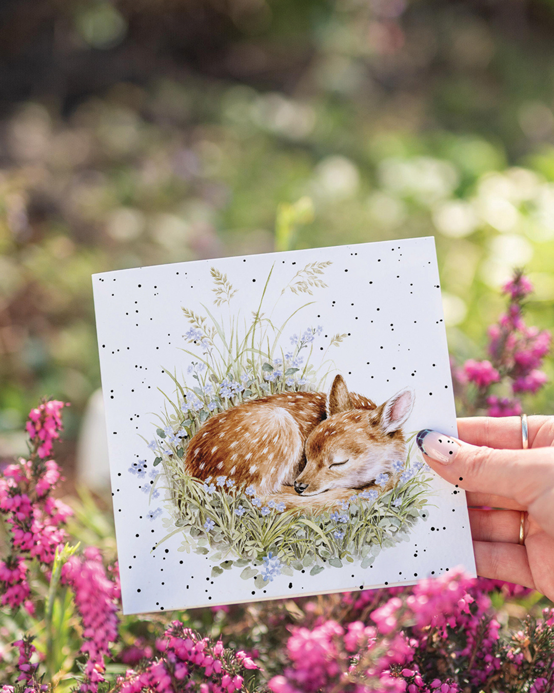 Rehkitz Grußkarte "The Gentle Fawn" von Wrendale Designs