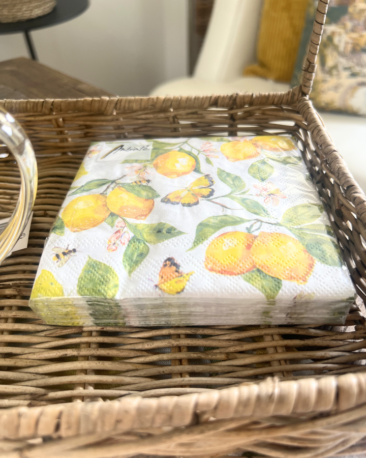 Zitronen Cocktailservietten "Fresh Lemons" von Ambiente