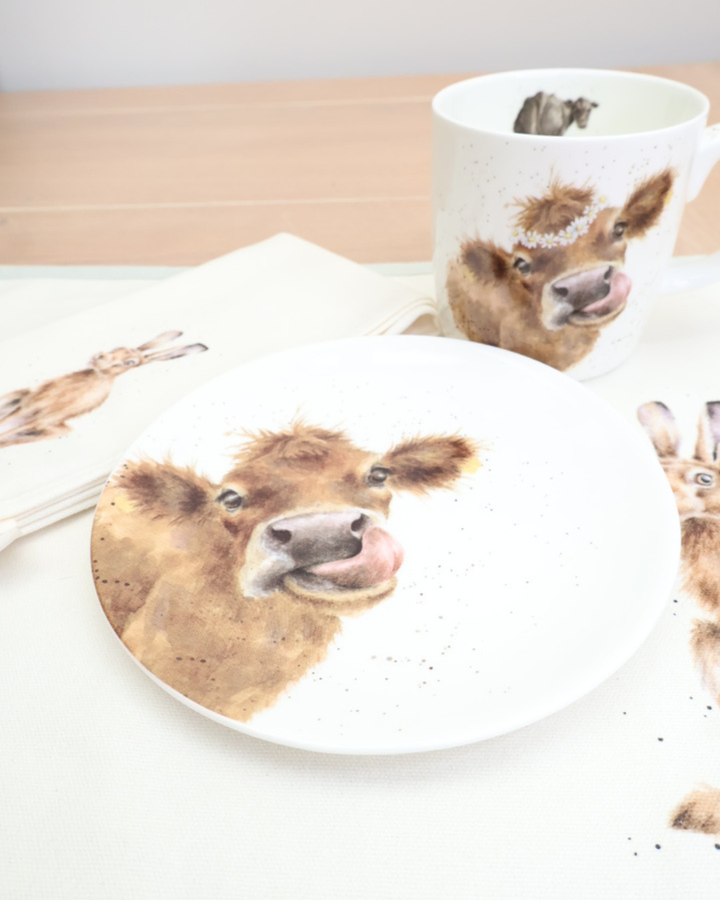 Kleiner Frühstücksteller Kuh "Mooo" von Wrendale Designs