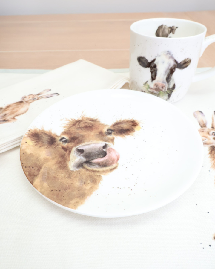 Kleiner Frühstücksteller Kuh "Mooo" von Wrendale Designs