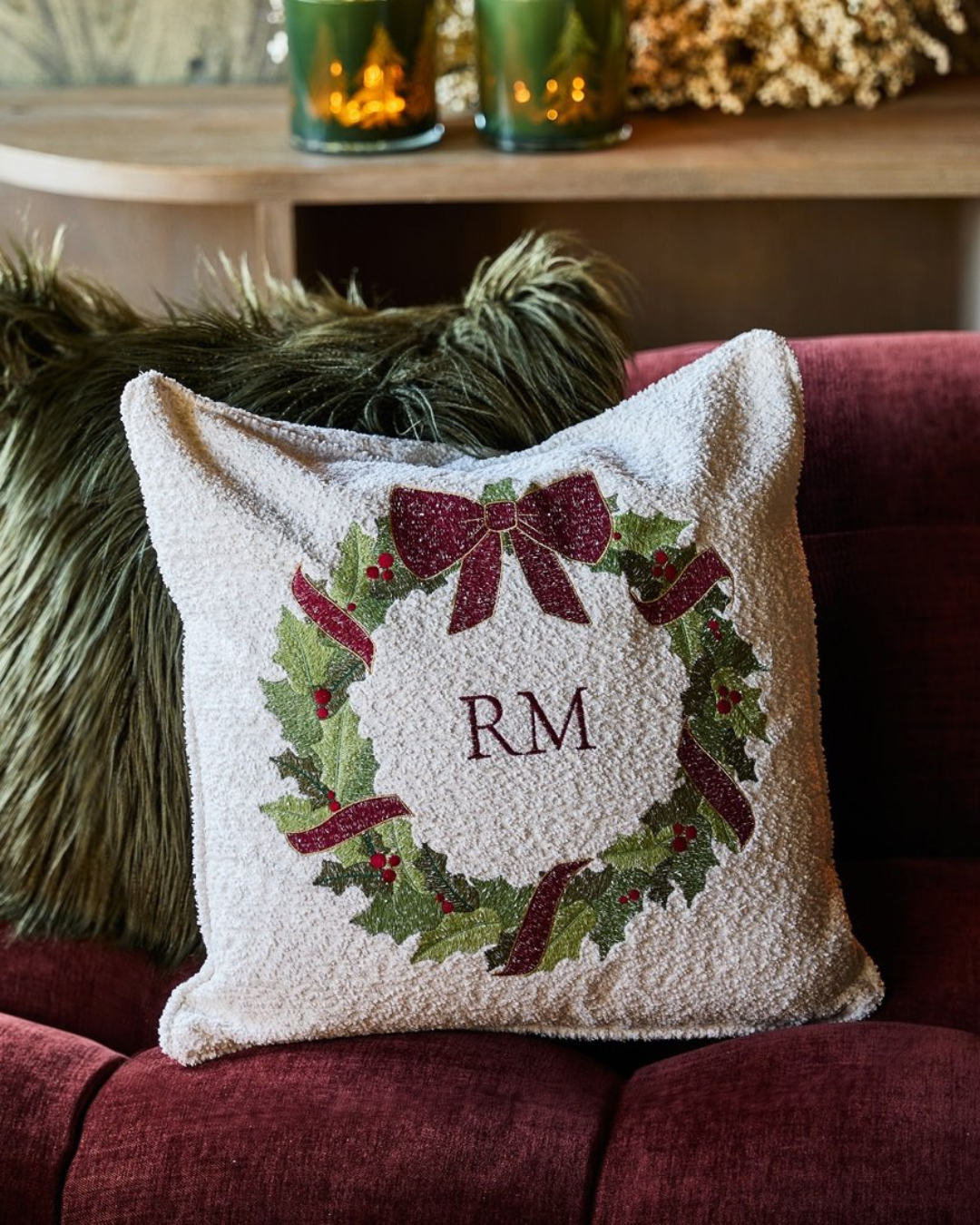 Kissenbezug "Christmas Wreath 50x50" von Rivièra Maison