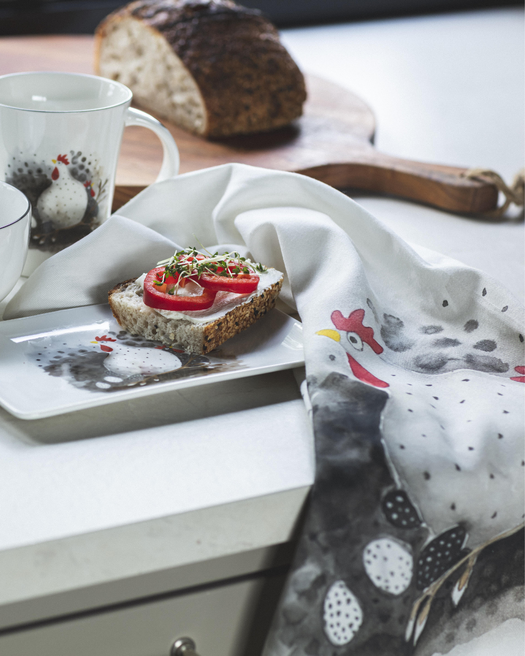 Hühner Geschirrtuch "Höna" von Nääsgränsgården