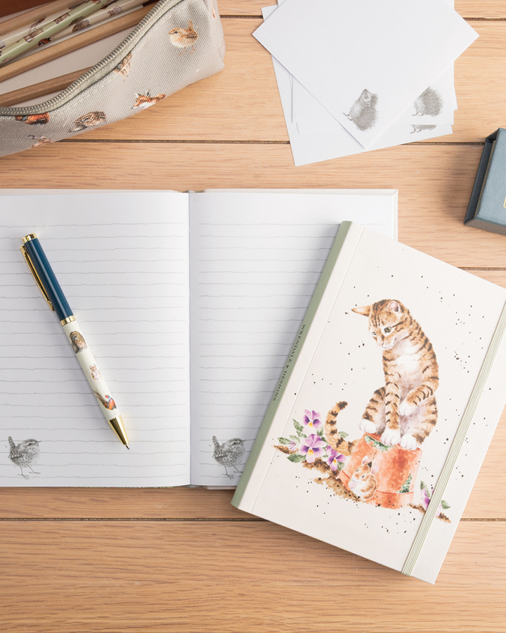 Katzen Flexi-Notizbuch B6 "Hide and Squeak" von Wrendale Designs