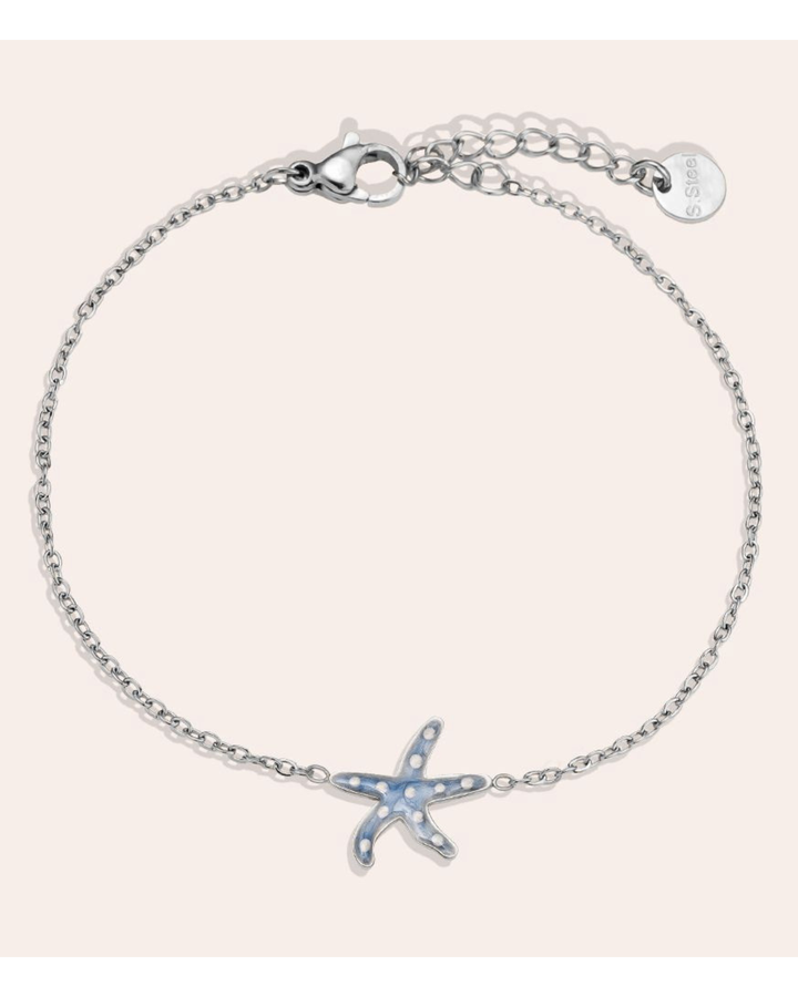 Armband mit blauen Emaille-Seesternen von Dottilove