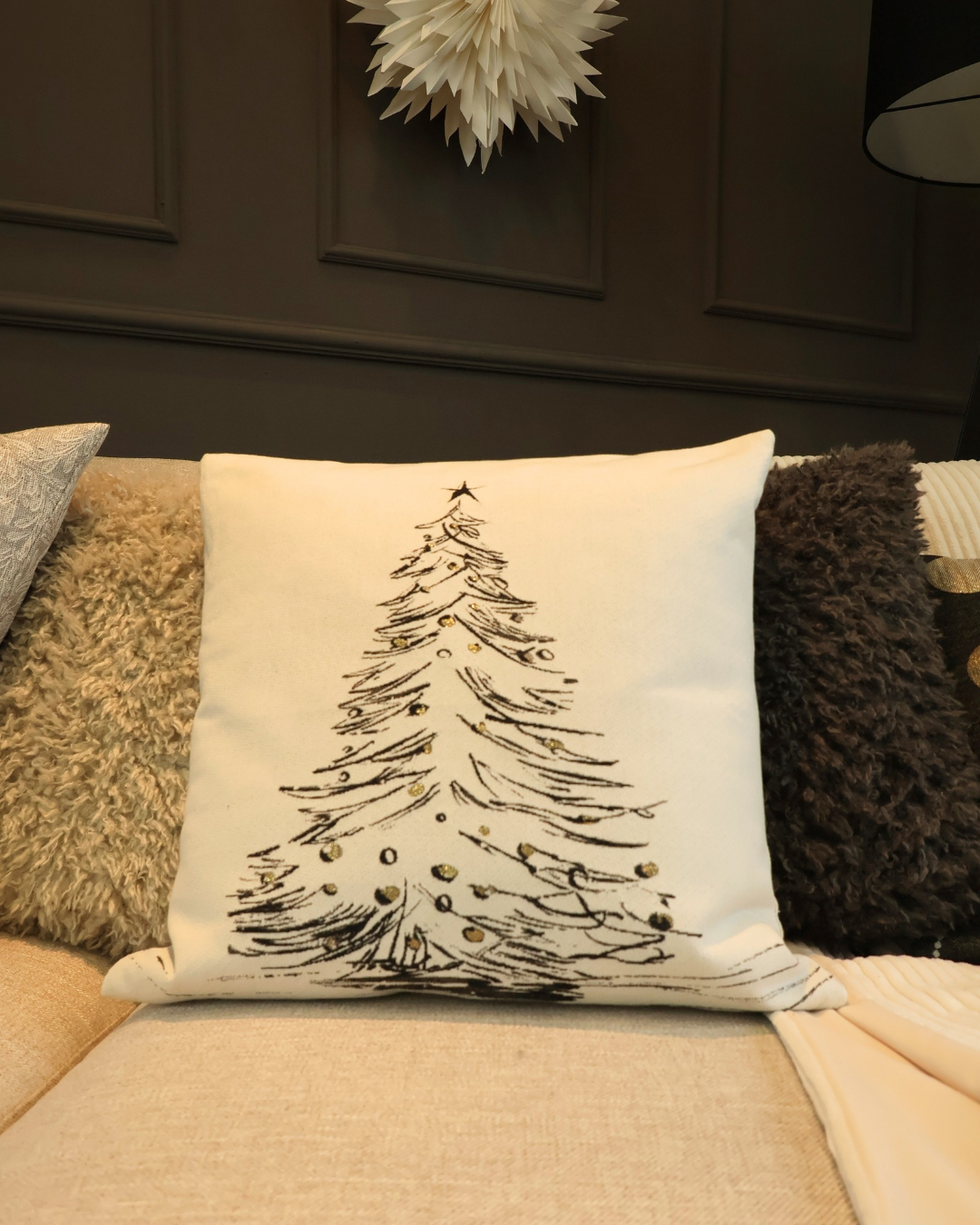 Tannenbaum Kissenbezug "Albero 45x45" von Sander Table + Home