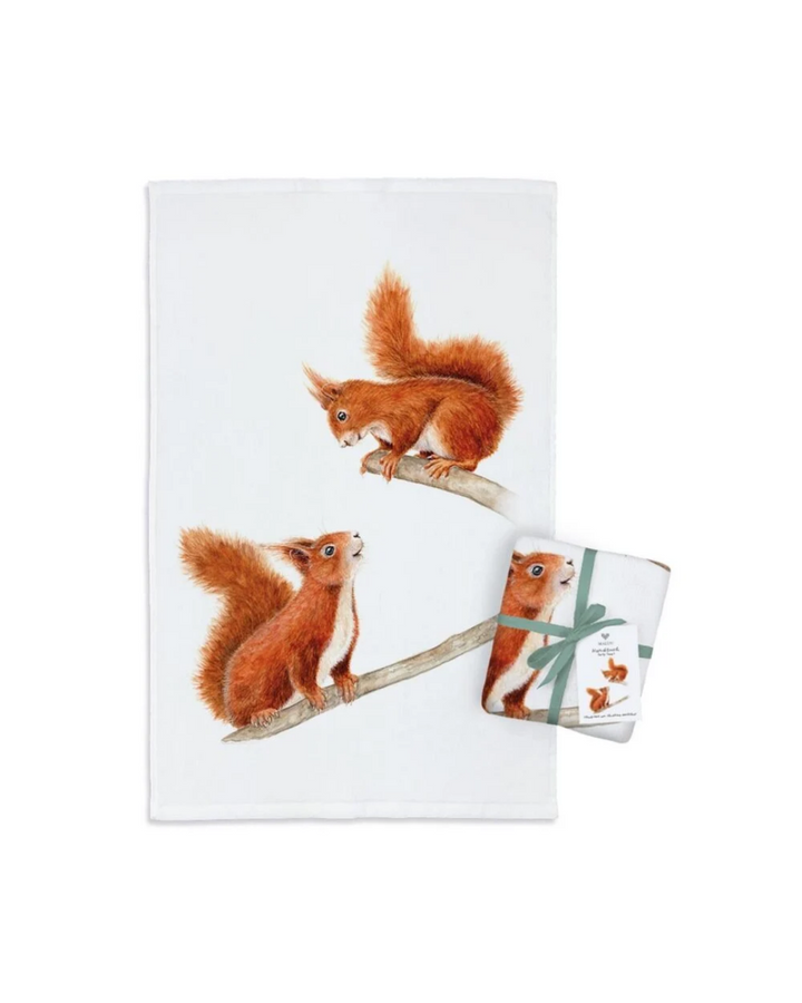 Eichhörnchen Frottee-Handtuch "Squirrel Romance" von Maluu