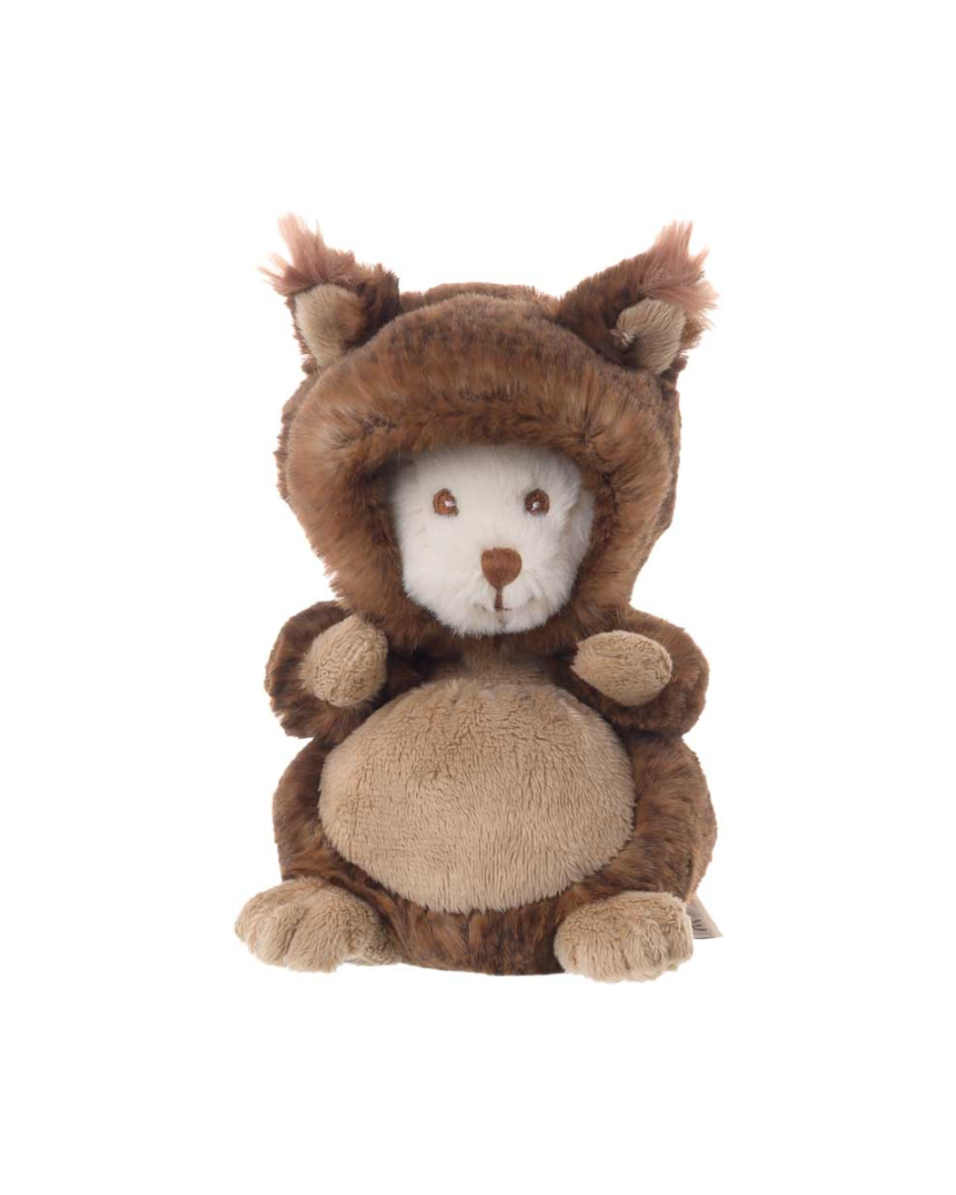 Eichhörnchen Kuscheltier Ziggy Squirrel von Bukowski Design frontal mit Kapuze