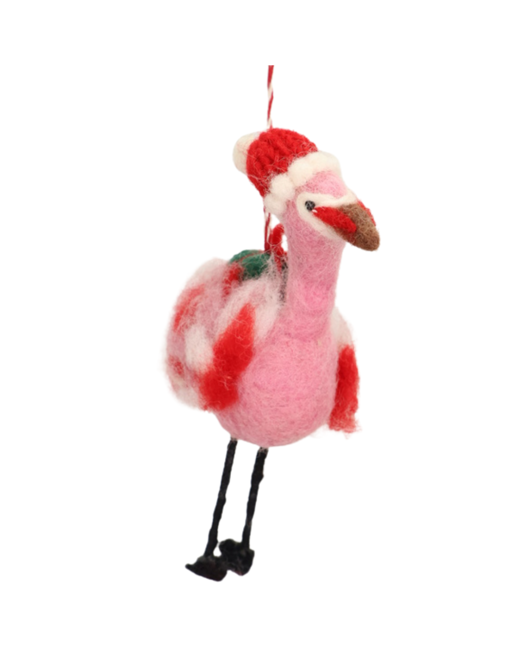 Weihnachts-Flamingo Filzanhänger "Jutta" von Grace & Gloria