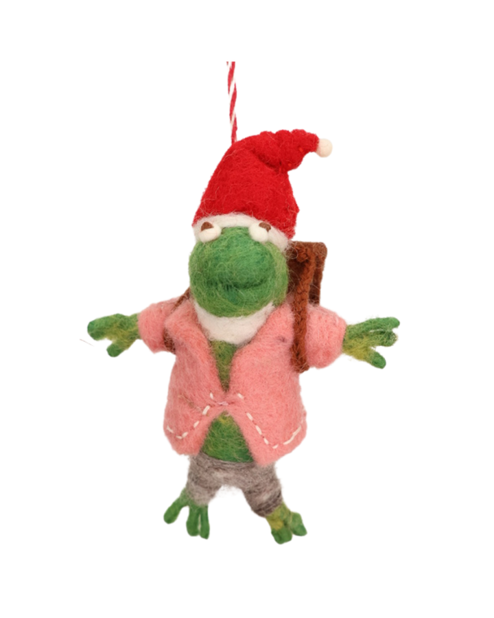 Weihnachts-Frosch Filzanhänger "Pit" von Grace & Gloria