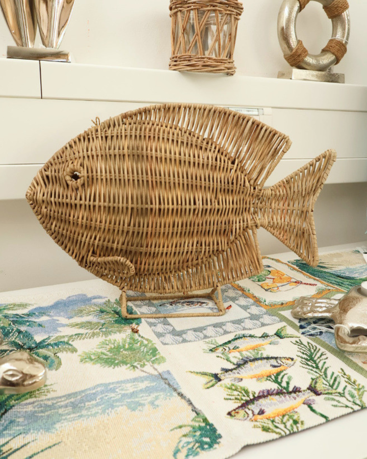 Rustic Rattan "Isola Fish Statue" von Rivièra Maison