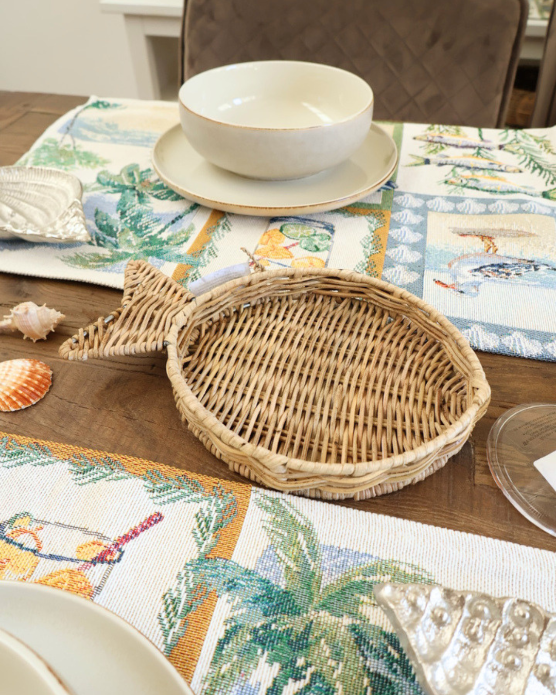 Rustic Rattan "Fish Mini Tablett" von Rivièra Maison