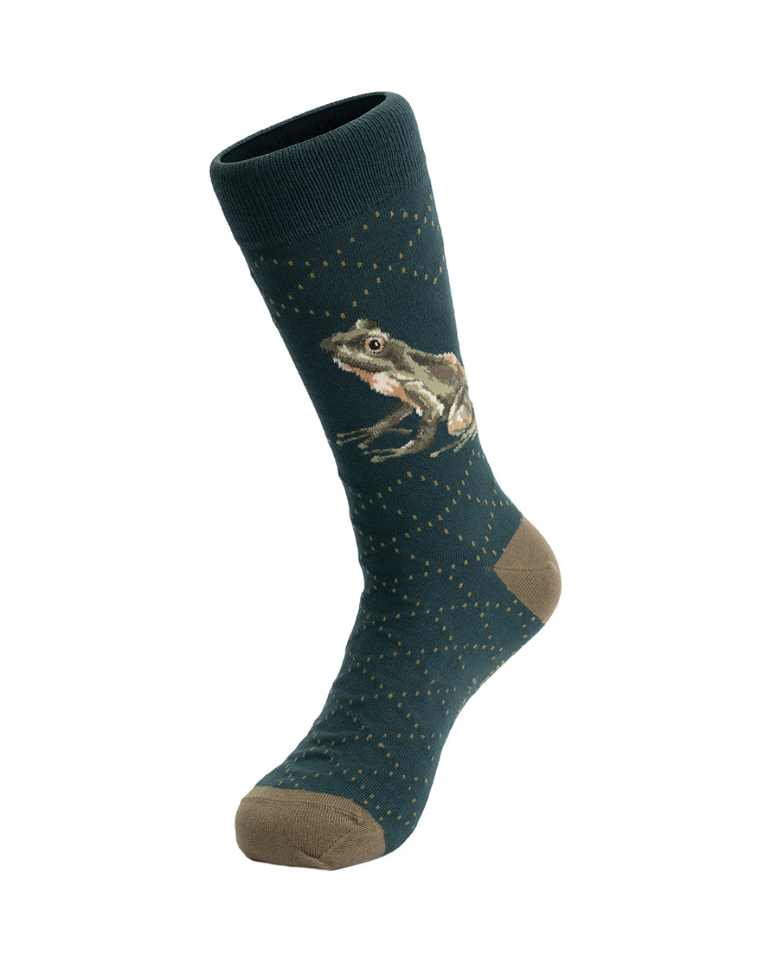 Frosch Männersocken Elliott von Wrendale Designs in kompletter Ansicht