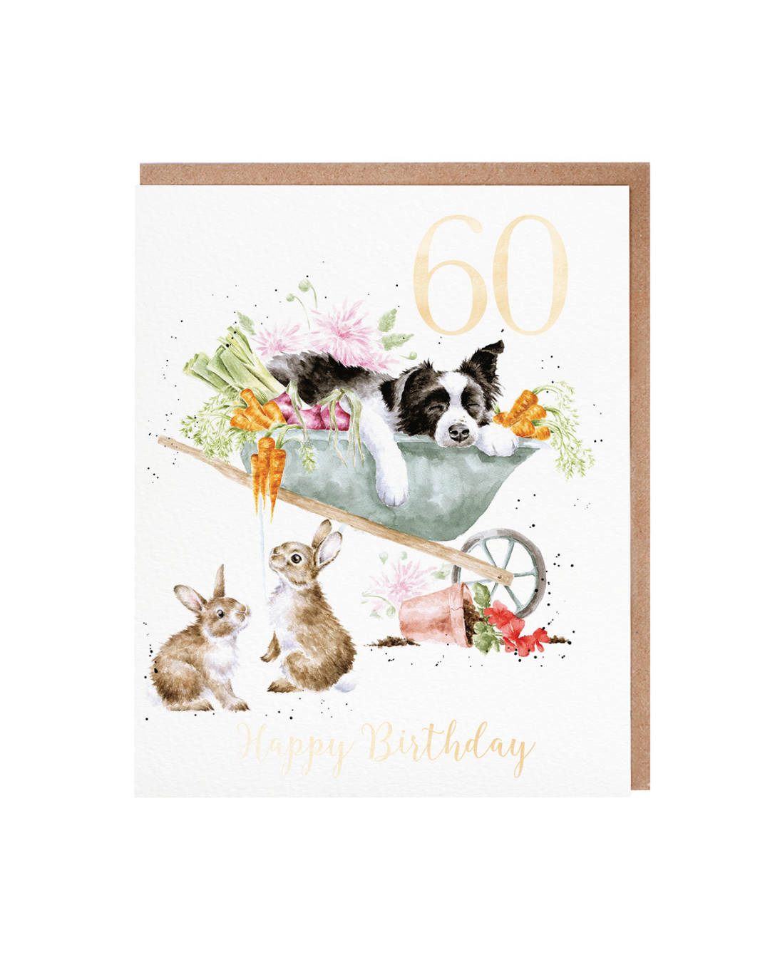 Geburtstagskarte "60 Sleeping on the Job" von Wrendale Designs
