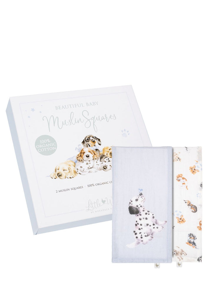 Geschenkset Hunde Baby Tücher von Wrendale Designs