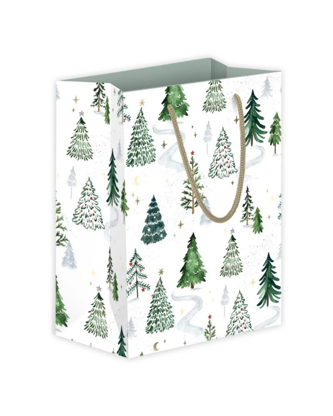 Geschenktasche "Wintertannen" in der Größe Mittel vom Grätz Verlag. Mit stilvollem Tannenmotiv von Anna Inspira.
