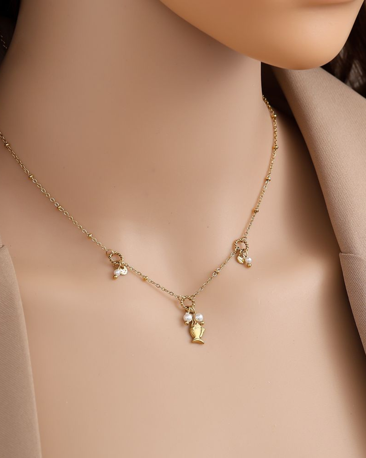 Kette mit Fisch & Perlen von Dottilove