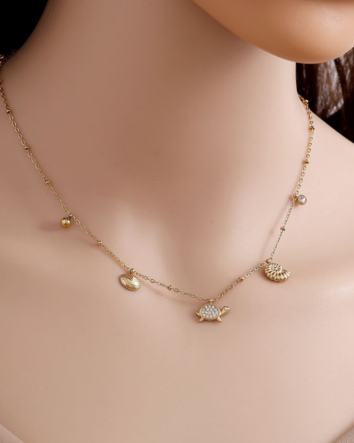 Kette mit Schildkröte & Muscheln von Dottilove