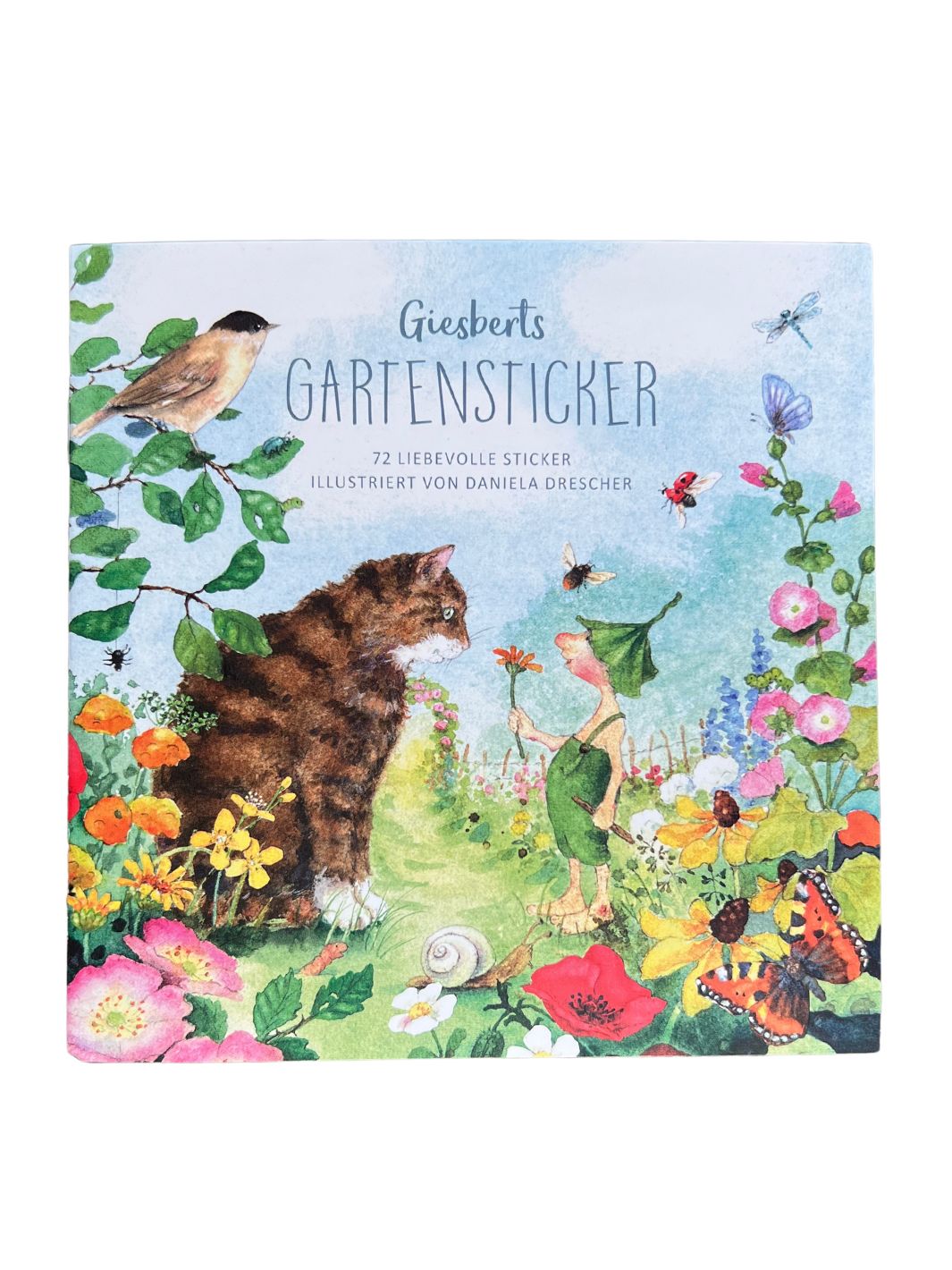 Giesbert und seine Freunde als Gartensticker vom Grätz Verlag.